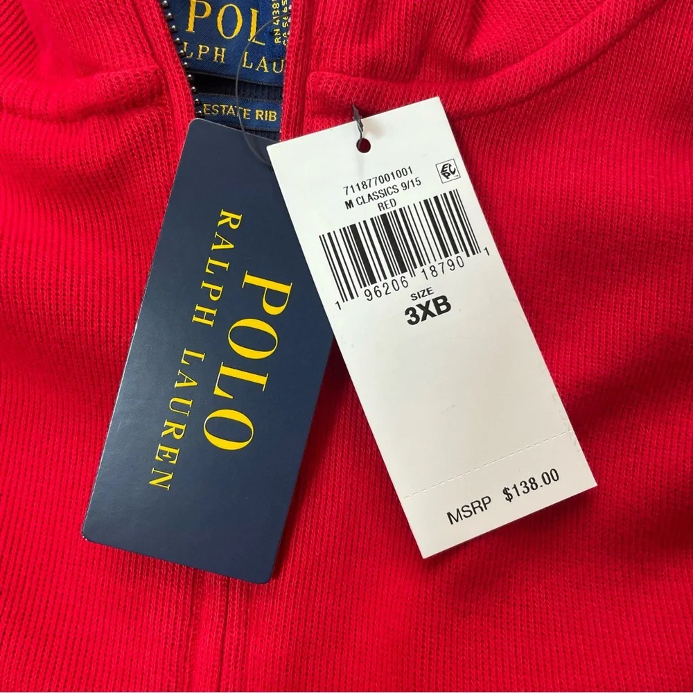 NWT Polo Ralph Lauren Men’s B&T Quarter Zip Pull Over - Size 3XB